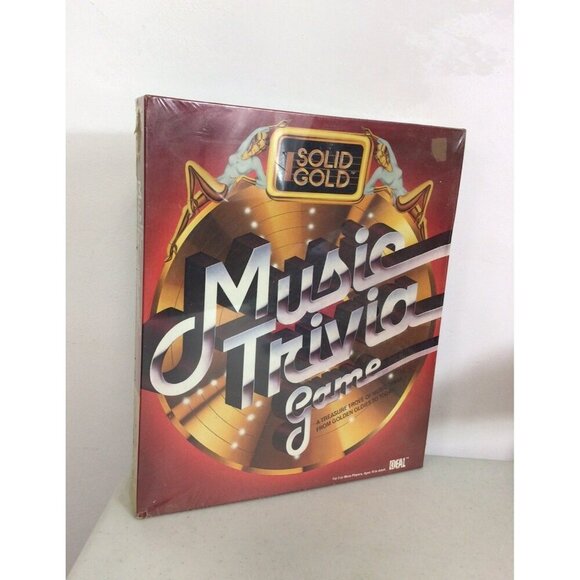 Vintage Solid Gold Music Trivia Game Complete Ideal 1984 New - Picture 1 of 6